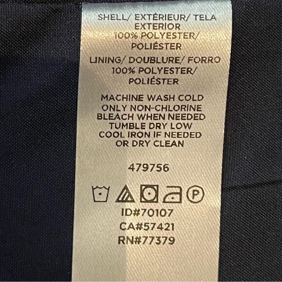 Ann Taylor Navy Bold Stripe Print Career Office Shift Dress NWOT Size 2 - Picture 10 of 12